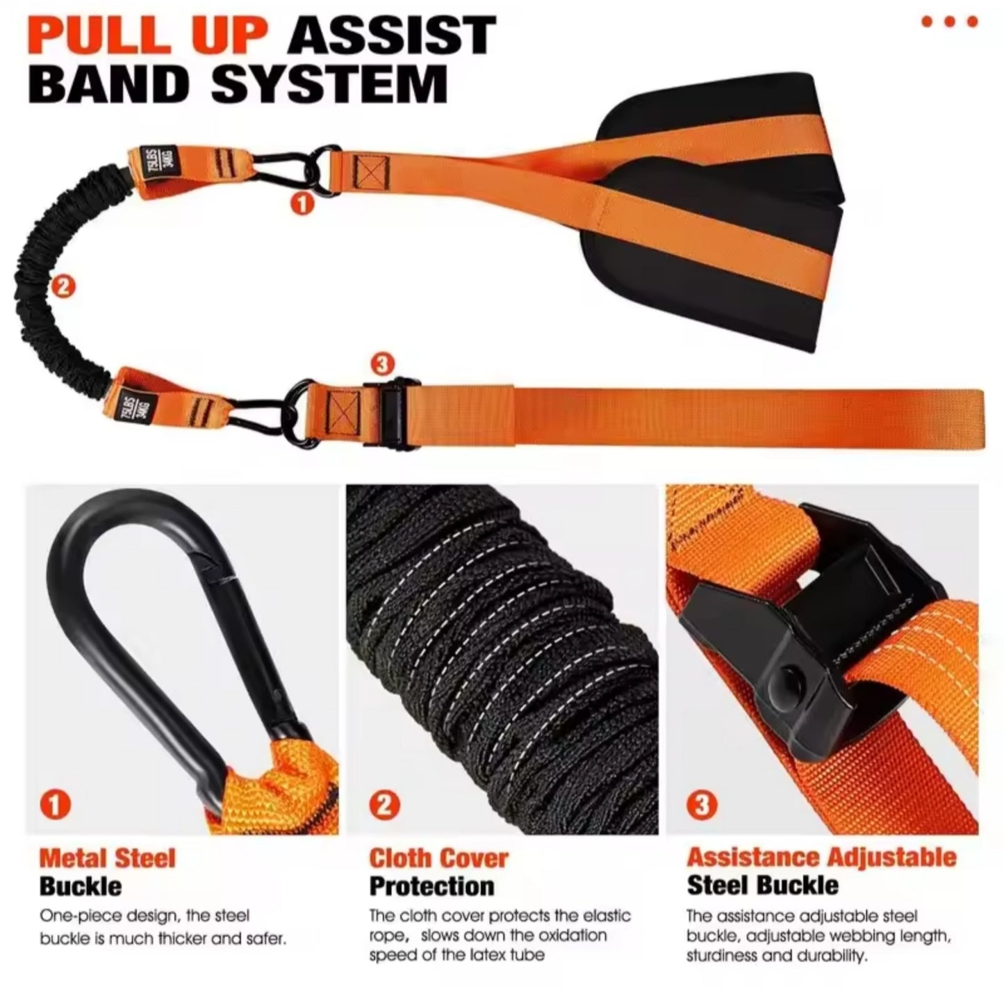 Heavy Duty Pull Up & Knee Up Resistance Bands
