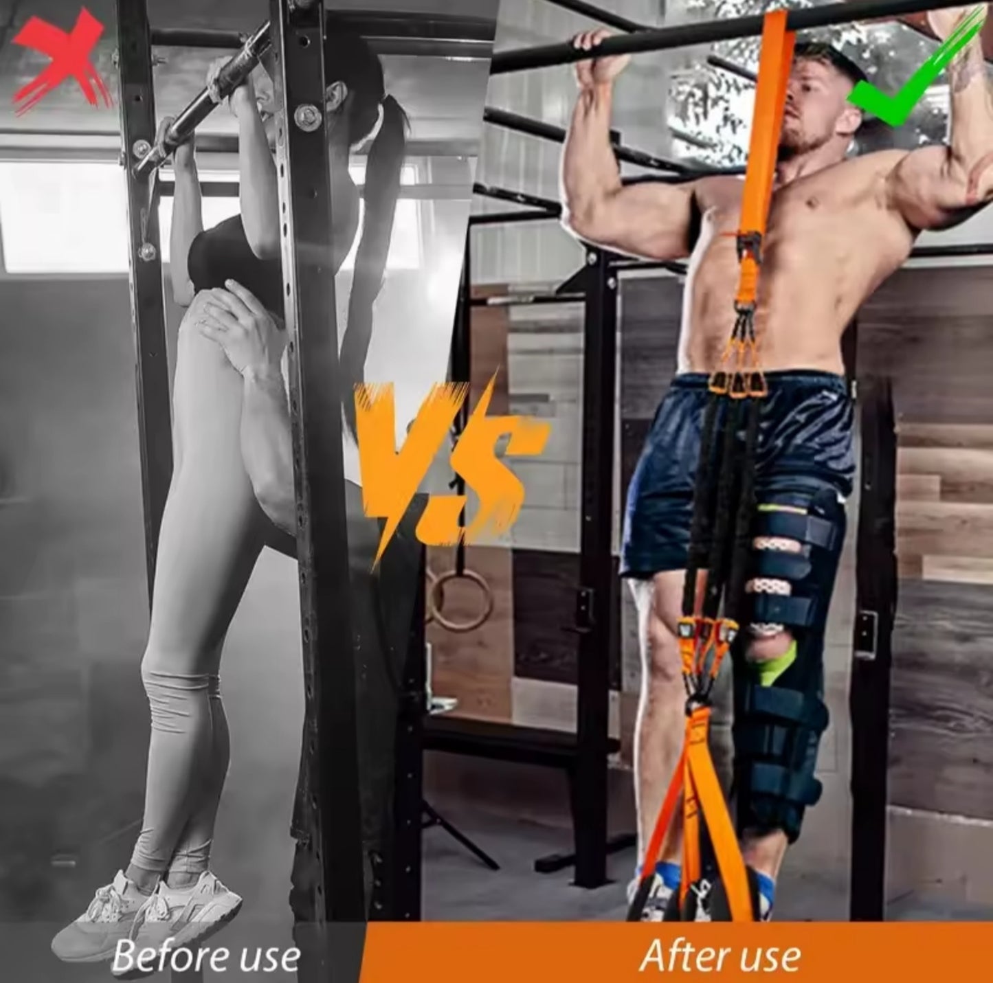 Heavy Duty Pull Up & Knee Up Resistance Bands