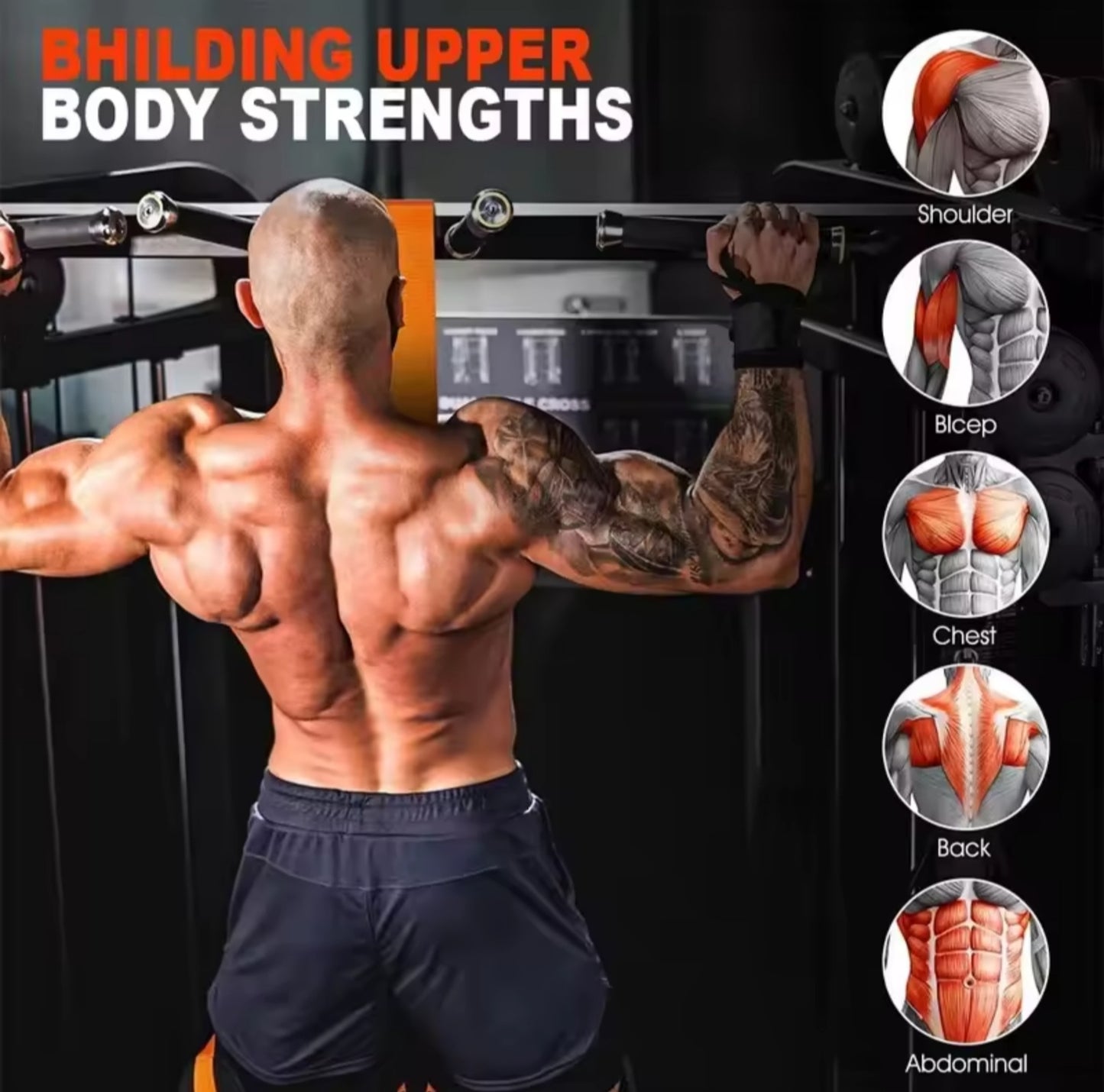 Heavy Duty Pull Up & Knee Up Resistance Bands