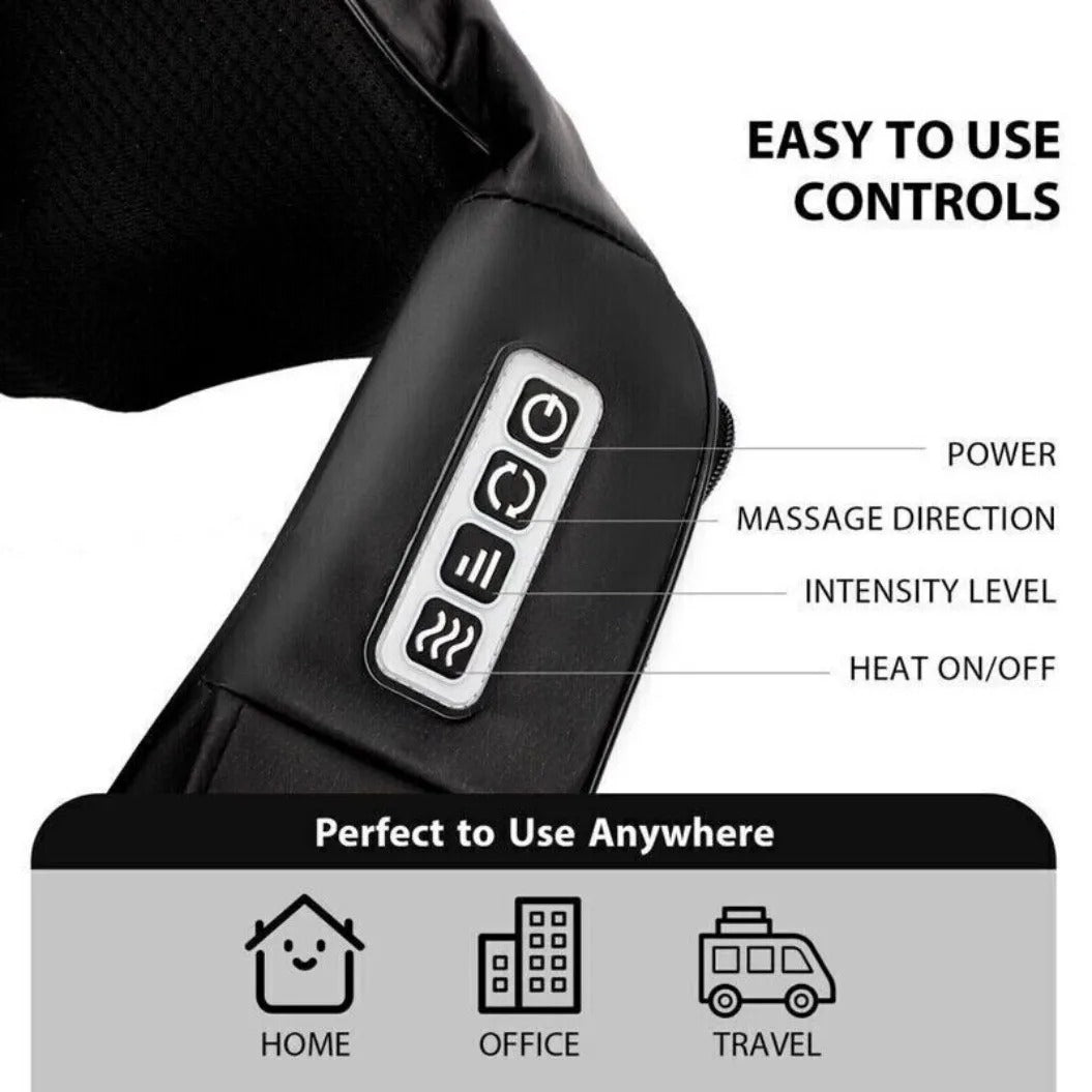 Shiatsu Neck - Shoulder & Back Massagee Deep-kneading With Heating