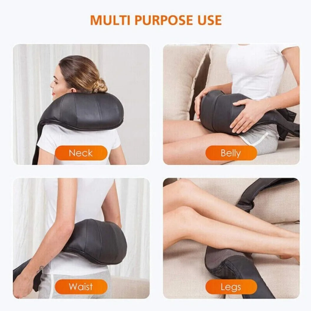 Shiatsu Neck - Shoulder & Back Massagee Deep-kneading With Heating