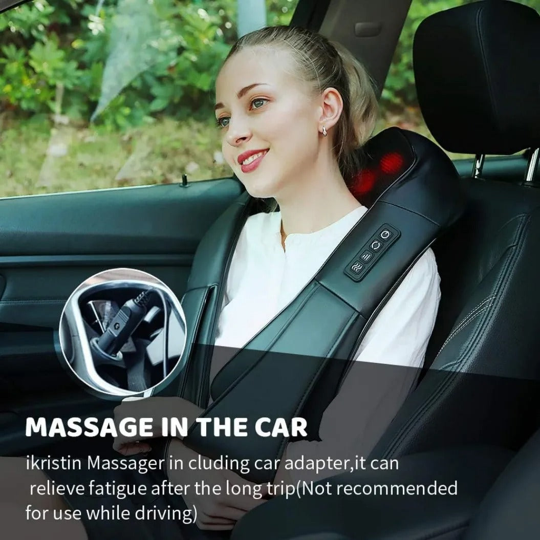 Shiatsu Neck - Shoulder & Back Massagee Deep-kneading With Heating