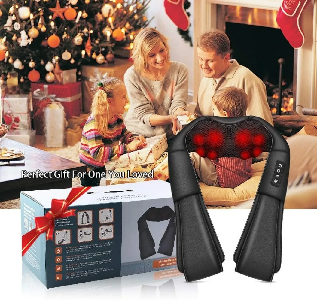 Shiatsu Neck - Shoulder & Back Massagee Deep-kneading With Heating