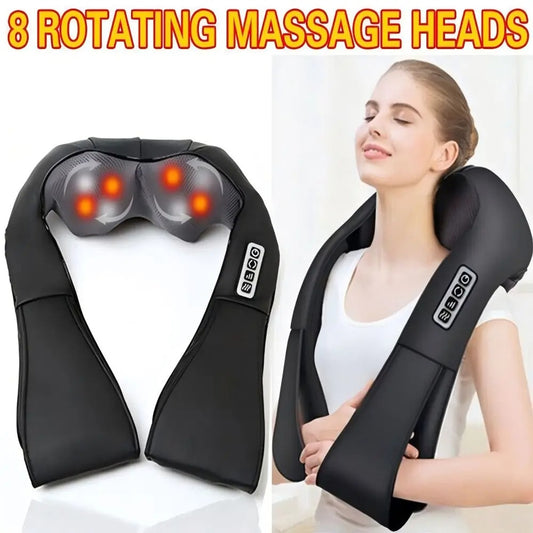 Shiatsu Neck - Shoulder & Back Massagee Deep-kneading With Heating